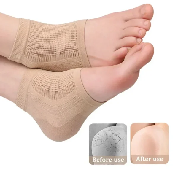 Chaussette orthopédique femme avec protection du talon en gel – Image 2